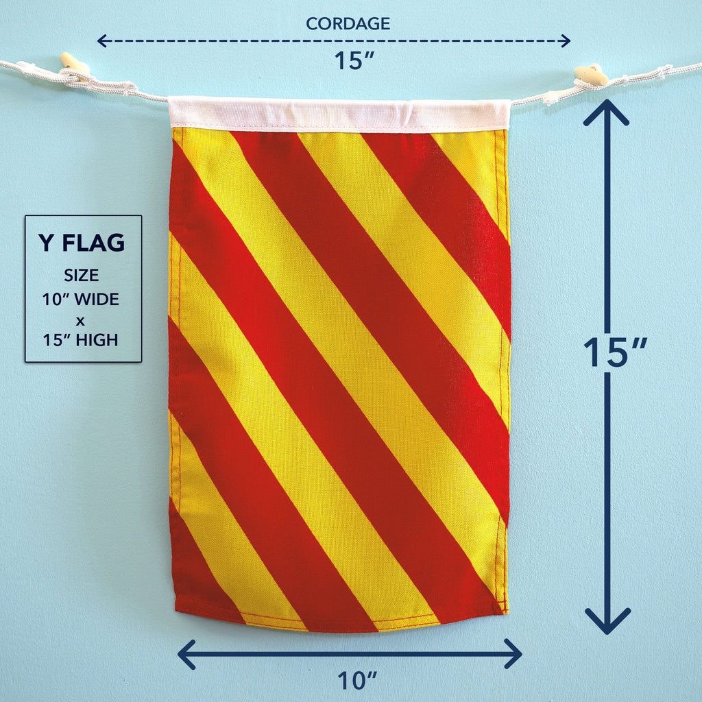 Y (Yankee) Nautical Signal Flag – Traditional Maritime Code Flag - Maritime Tribes USASignal Flag