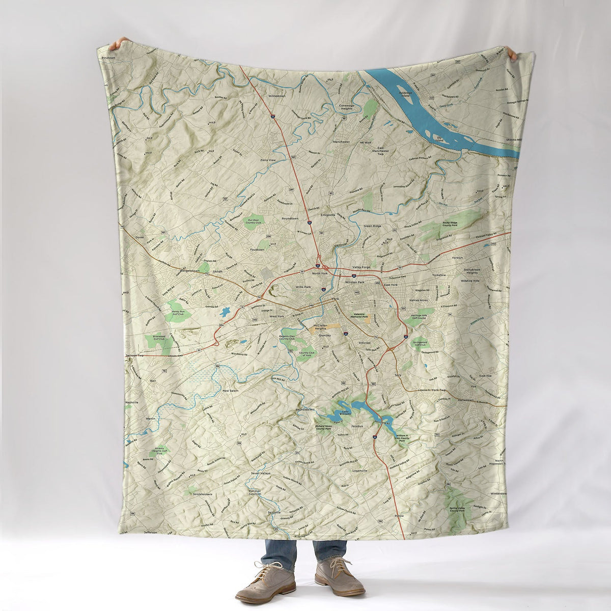 York, PA Charted Territory Blanket - Maritime Tribes USABlanket