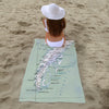 Eastern Shore of Virginia Vintage Map Quick Dry Towel