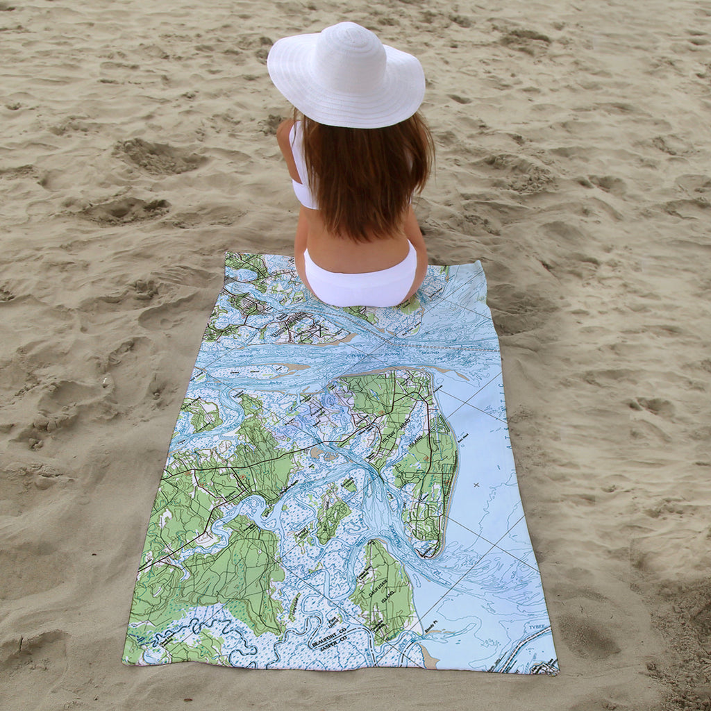 Hilton Head Topographical Quick Dry Towel