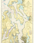 Admiralty Inlet and Puget Sound WA nautical chart Scroll