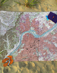 Louisville, KY TOPO map Blanket