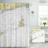 Block Island Sound Nautical Chart Shower Curtain