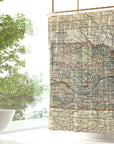 Nebraska State Antique Map Shower Curtain