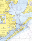 Galveston Bay Nautical Chart Shower Curtain