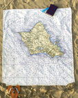 Oahu, HI Nautical Chart Blanket