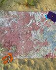 Nashville, TN TOPO Map Blanket