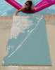 Long  Beach Island, NJ Sea Glass (with Labels) Quick Dry Towel