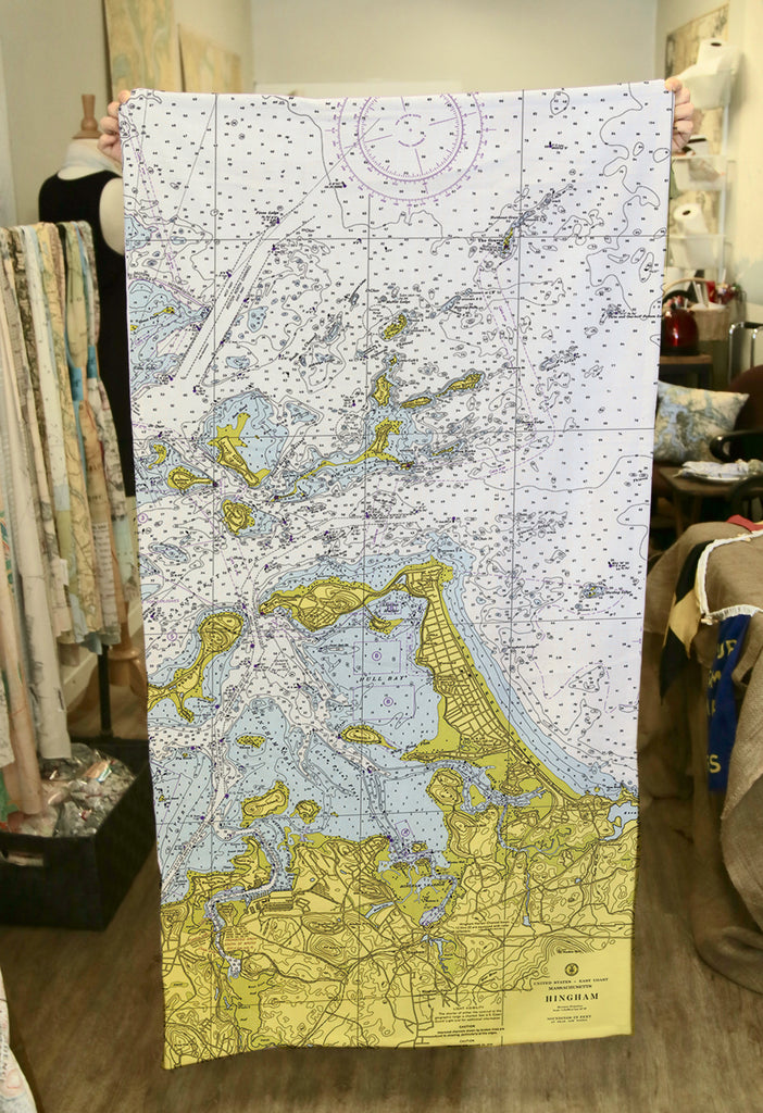 Hingham Harbor, Hull Vintage Nautical Chart
