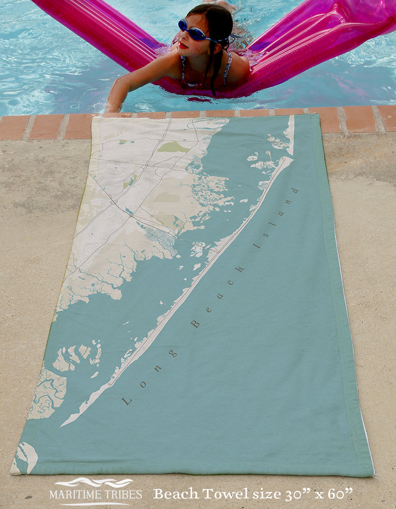Long Beach Island, NJ Sea Glass (NO LABELS) Quick Dry Towel