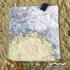 Cohasset, MA Nautical Chart Blanket