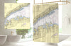 Western Long Island Sound Vintage Chart Shower Curtain