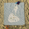 Block Island Gold Dust Map Blanket