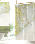 Grand Isle, LA Vintage Nautical Chart Shower Curtain