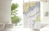 SouthCoast Nautical Chart Shower Curtain