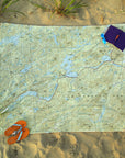 Inlet, NY Adirondack Park Lakes Topo Map Blanket