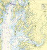 Oxford, Chesapeake Bay Nautical Chart - Shower Curtain