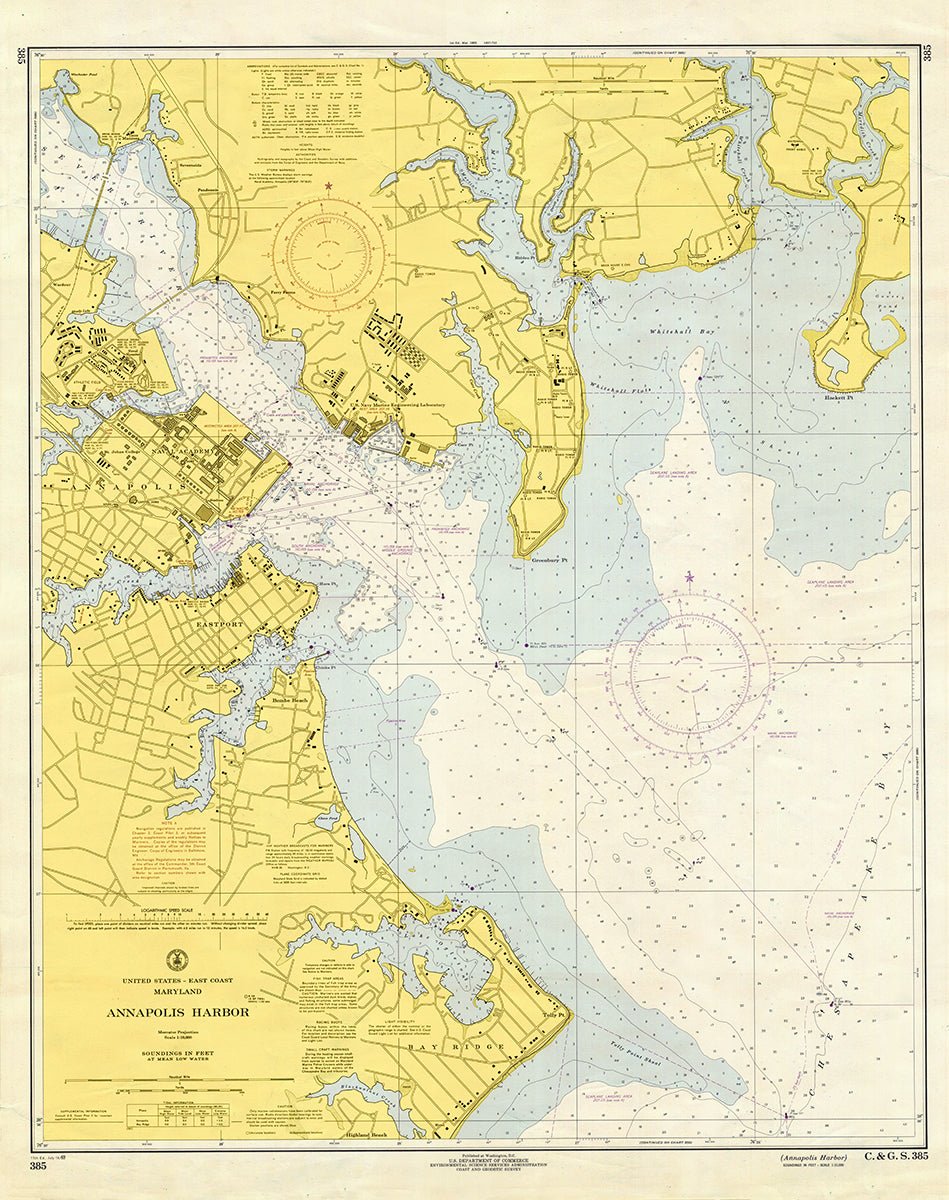 Annapolis Harbor Chart Scroll - Maritime Tribes USAScroll