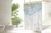 Apalachicola, FL - Nautical Chart Shower Curtain - Maritime Tribes USAShower Curtain