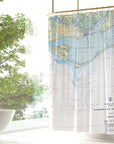 Apalachicola, FL - Nautical Chart Shower Curtain - Maritime Tribes USAShower Curtain