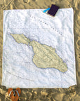 Santa Catalina Island CA Nautical Chart Blanket