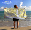 Beaufort, SC Chart Towel Quick Dry Towel - Maritime Tribes USATowel