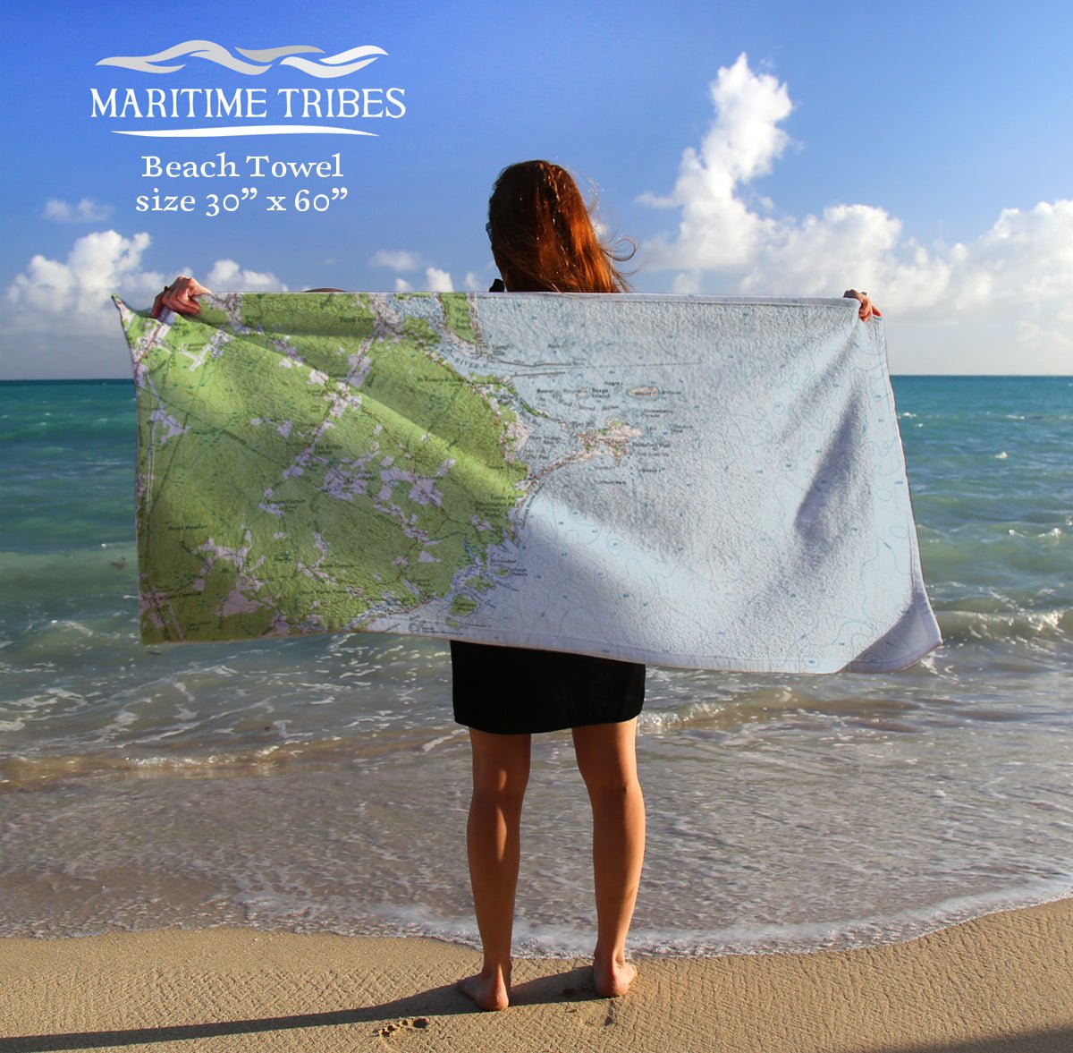 Biddeford Pool, Maine Topo Map Quick Dry Towel - Maritime Tribes USATowel