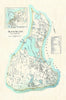 Block Island Antique New Shoreham Map Scroll - Maritime Tribes USAScroll