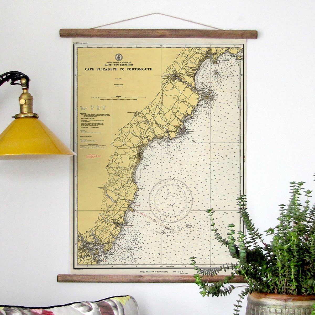 Cape Elizabeth To Portsmouth Nautical Chart Scroll - Maritime Tribes USAScroll