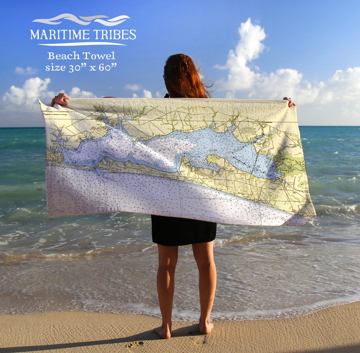 Choctawhatchee Bay (Destin / Fort Walton Beach Area) Quick Dry Towel - Maritime Tribes USATowel