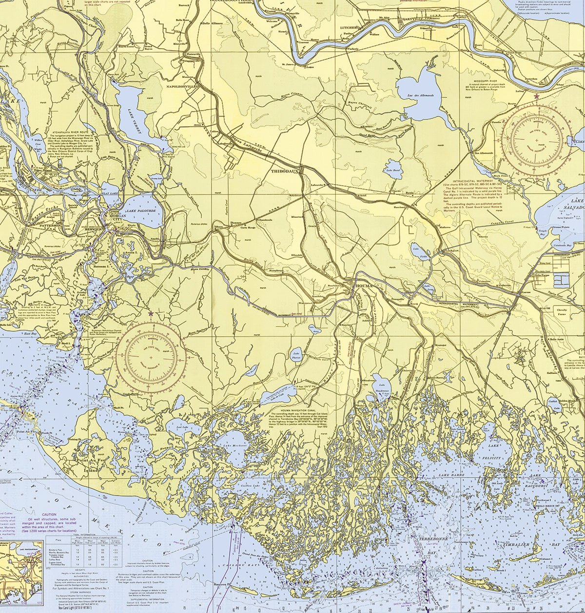 Cocodrie, LA Nautical Chart Shower Curtain - Maritime Tribes USAShower Curtain