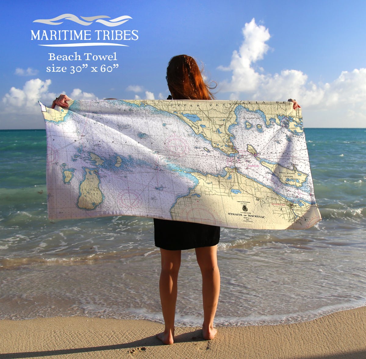 Cross Village, MI "Tip of the Mitt" Quick Dry Towel - Maritime Tribes USATowel