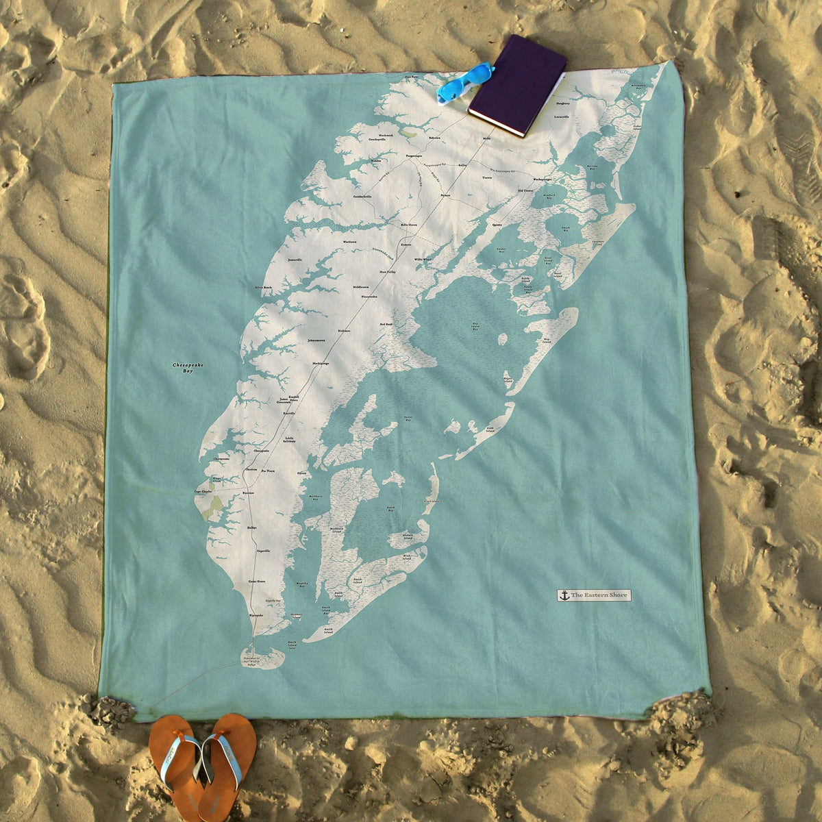 Eastern Shore of Virginia Sea Glass Blanket - Maritime Tribes USABlanket