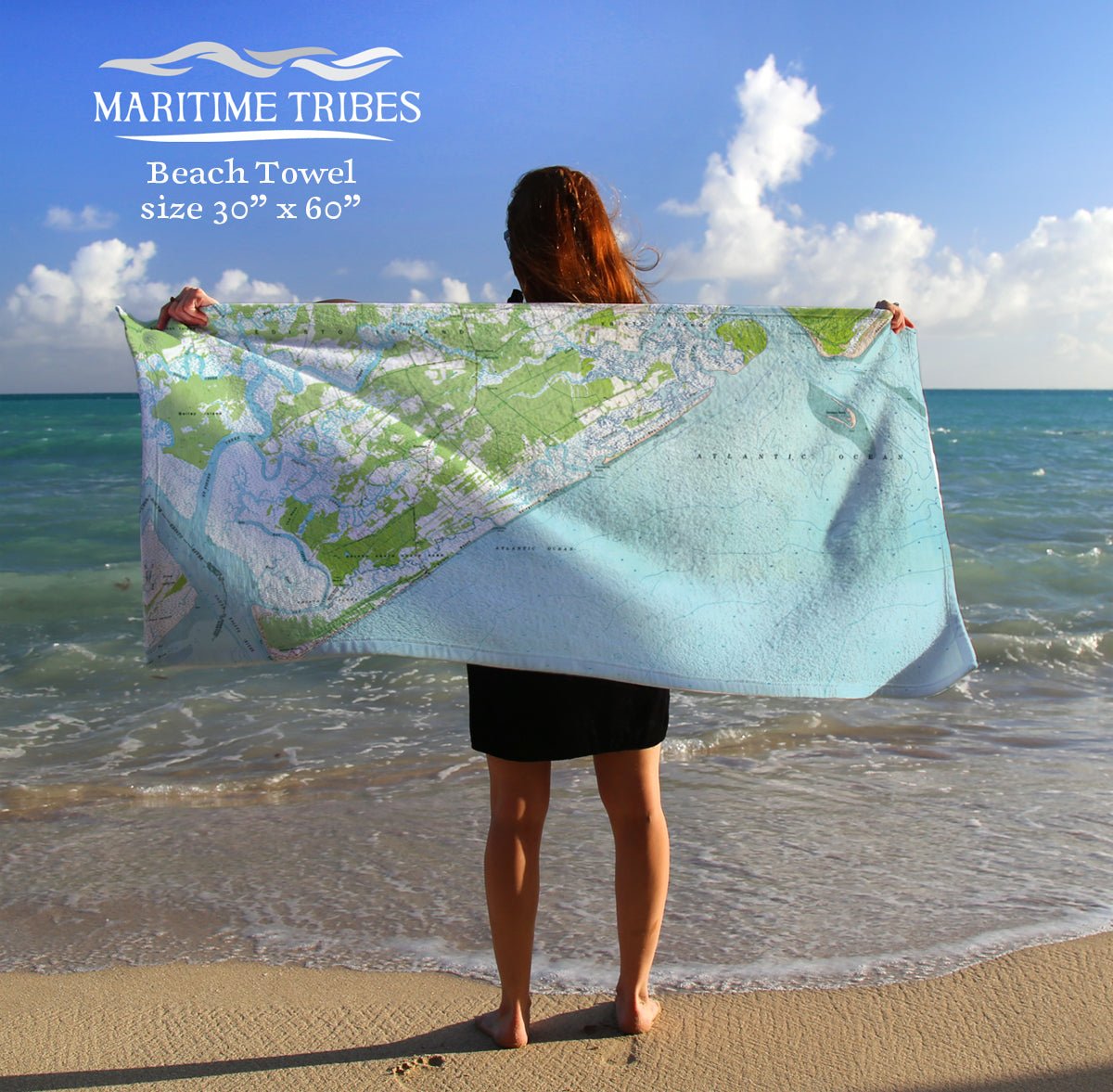 Edisto Island Topo Quick Dry Towel - Maritime Tribes USATowel