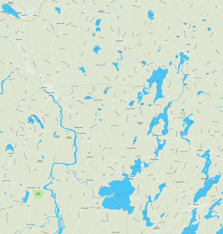 Fayette & Mosher Pond ME Hometown Shower Curtain - Maritime Tribes USAShower Curtain