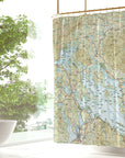 Lake Winnipesaukee, NH Topo Map Shower Curtain