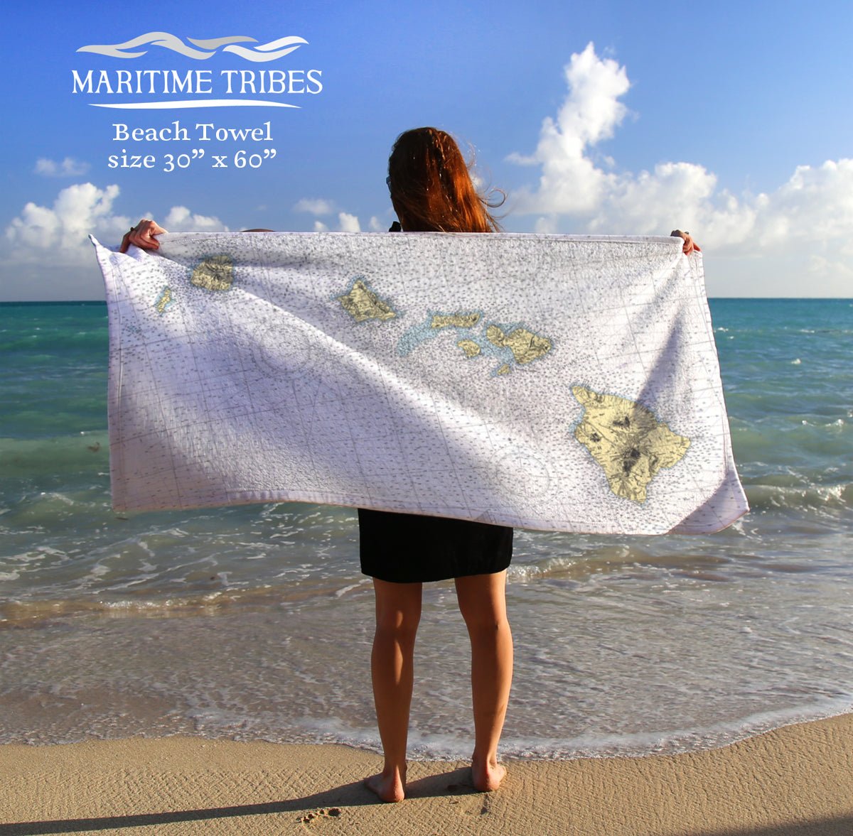 Hawaiian Islands - the whole chain Quick Dry Towel - Maritime Tribes USATowel
