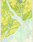 Hilton Head, South Carolina Vintage Map Canvas Wall Scroll | Coastal SC Wall Art - Maritime Tribes USAScroll