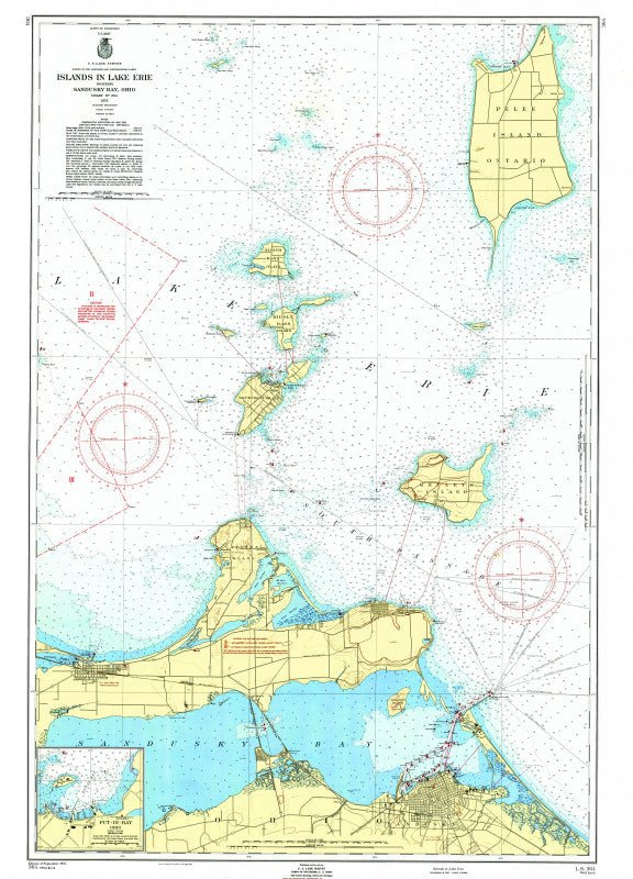 Island of Lake Erie Chart Scroll - Maritime Tribes USAScroll
