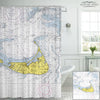 Nantucket Chart Shower Curtain