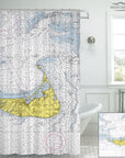 Nantucket Chart Shower Curtain