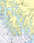 Ketchikan, AK w/ Prince of Wales Island Nautical Chart Shower Curtain - Maritime Tribes USAShower Curtain