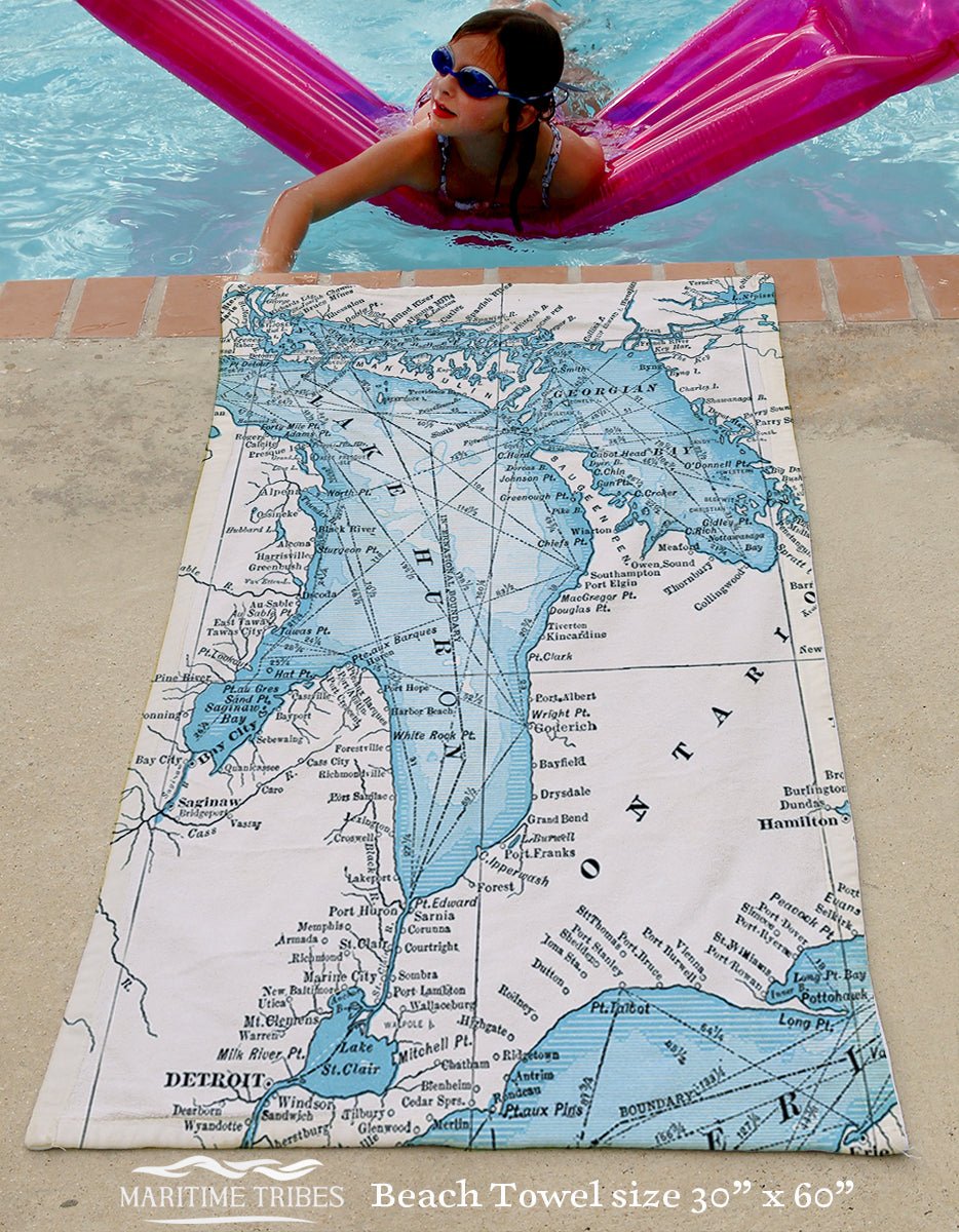 Kincardine, Ontario - Lake Huron Antique Quick Dry Towel - Maritime Tribes USATowel
