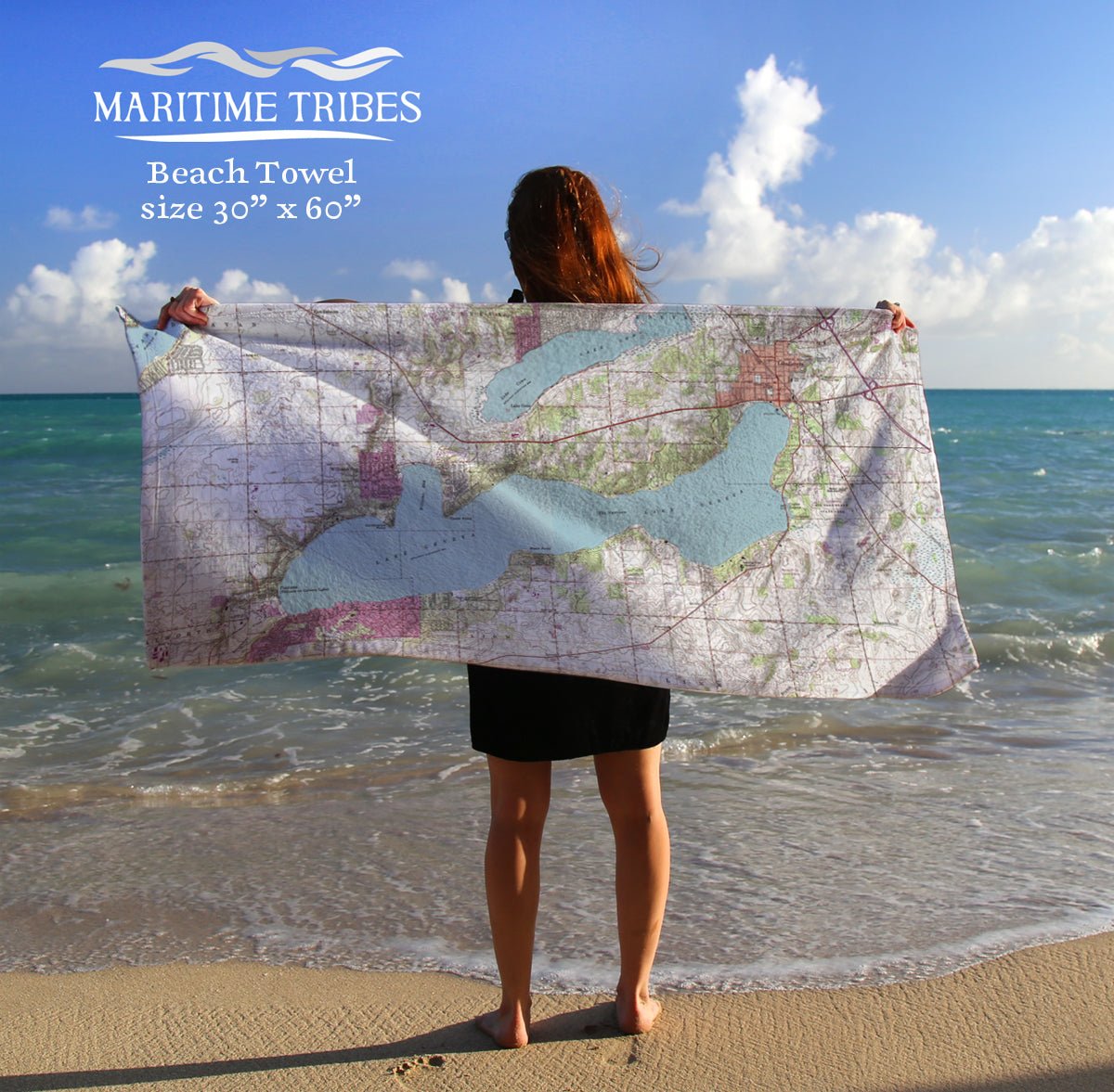 Lake Geneva, WI Topo Map - Maritime Tribes USATowel