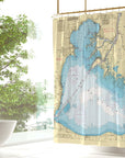 Lake St. Clair Nautical Chart Shower Curtain - Maritime Tribes USAShower Curtain