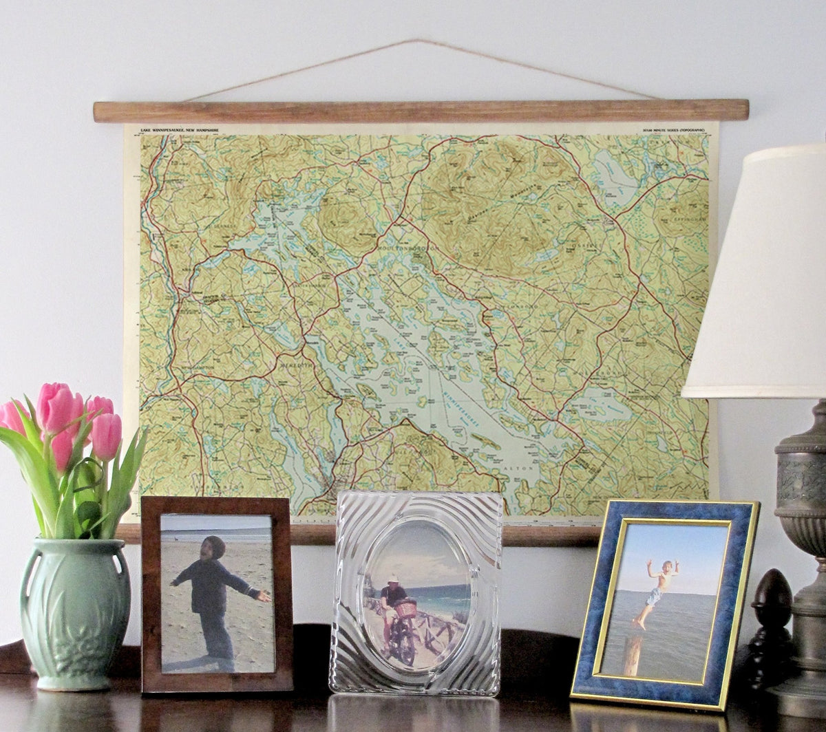 Lake Winnipesaukee Topo Map Scroll - Maritime Tribes USAScroll