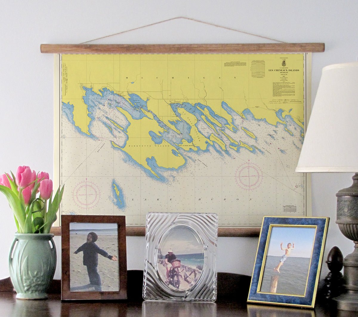 Les Cheneaux Nautical Chart Scroll Scroll - Maritime Tribes USAScroll