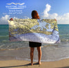 Ocean City, New Jersey Nautical Chart Quick Dry Towel