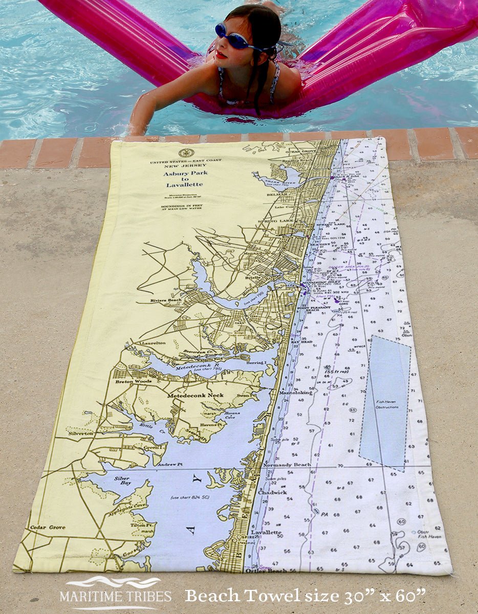 Long Branch, New Jersey to Seaside Park, New Jersey - Maritime Tribes USATowel