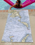 Winthrop, MA Nautical Chart Quick Dry Towel